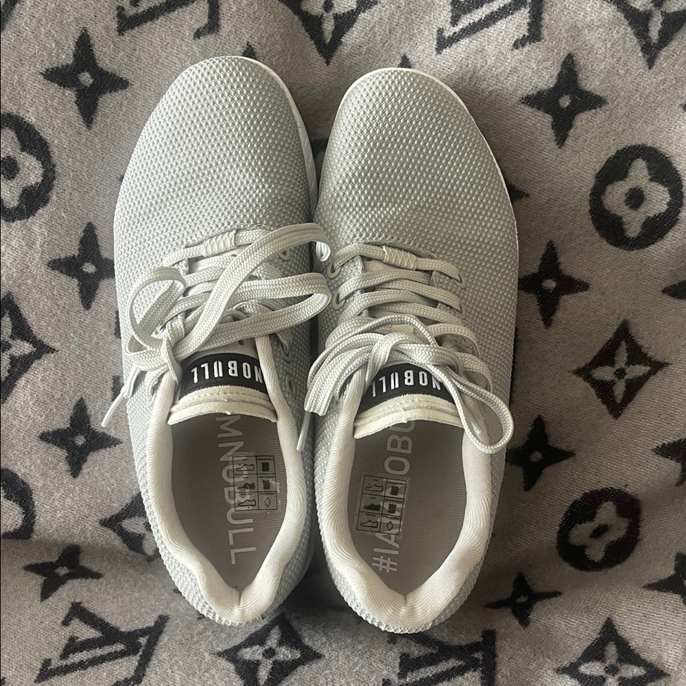 NOBULL Light Gray Knit Trainer Sneakers - Picture 3 of 10